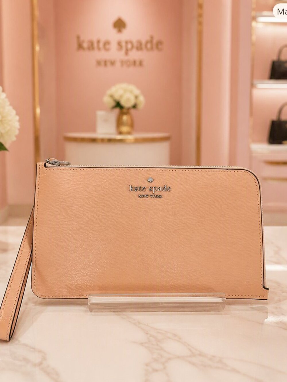 Kate Spade Lucy Citrus Leather Wristlet Clutch NWT